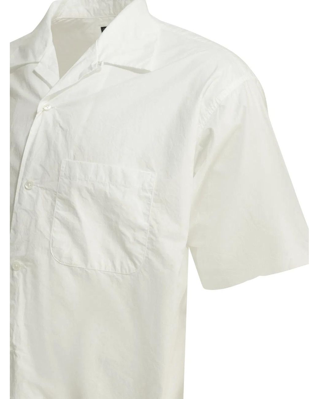 Beams Plus White Pima Cotton Casual Shirt for men