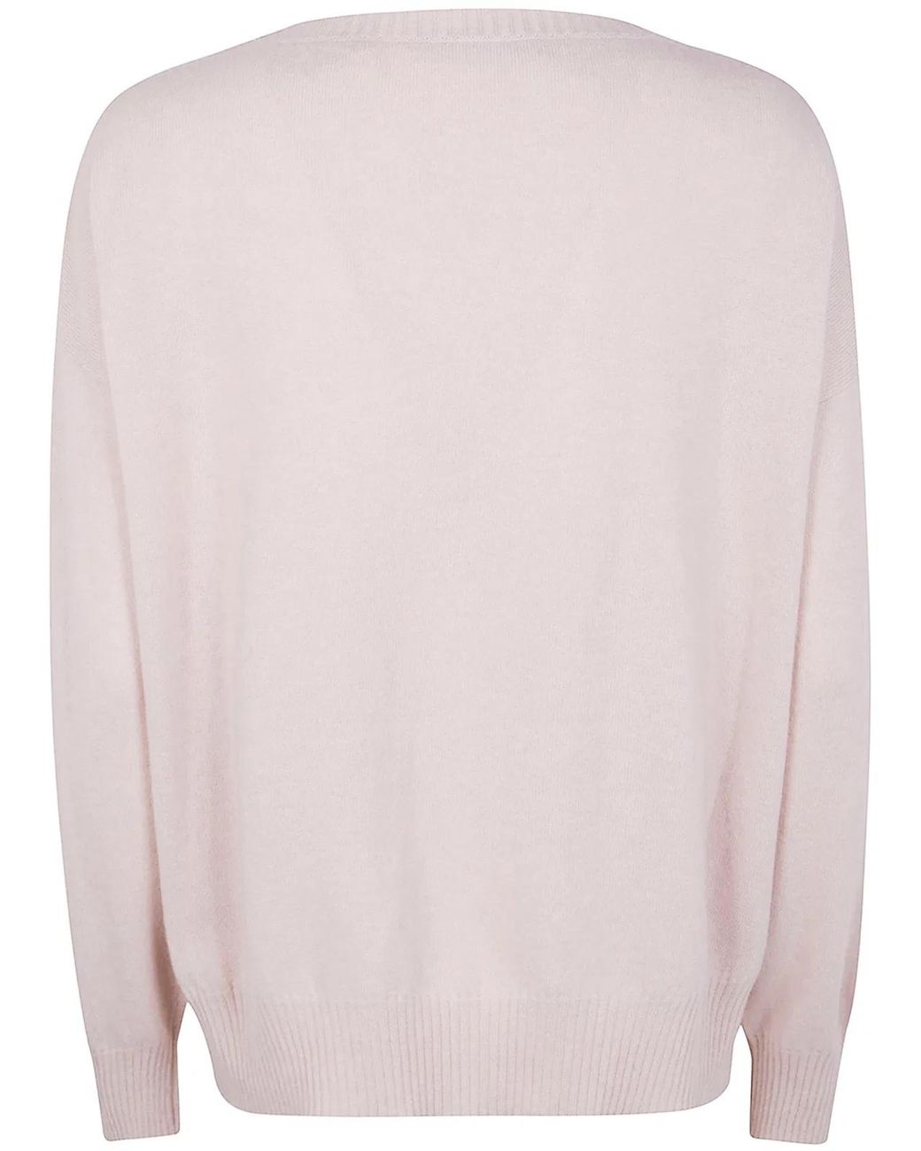 D.exterior Pink V Neck Intarsio Lux Sweater