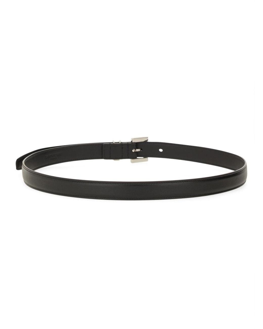 Saint Laurent Black Cintura Cassandre Sottile
