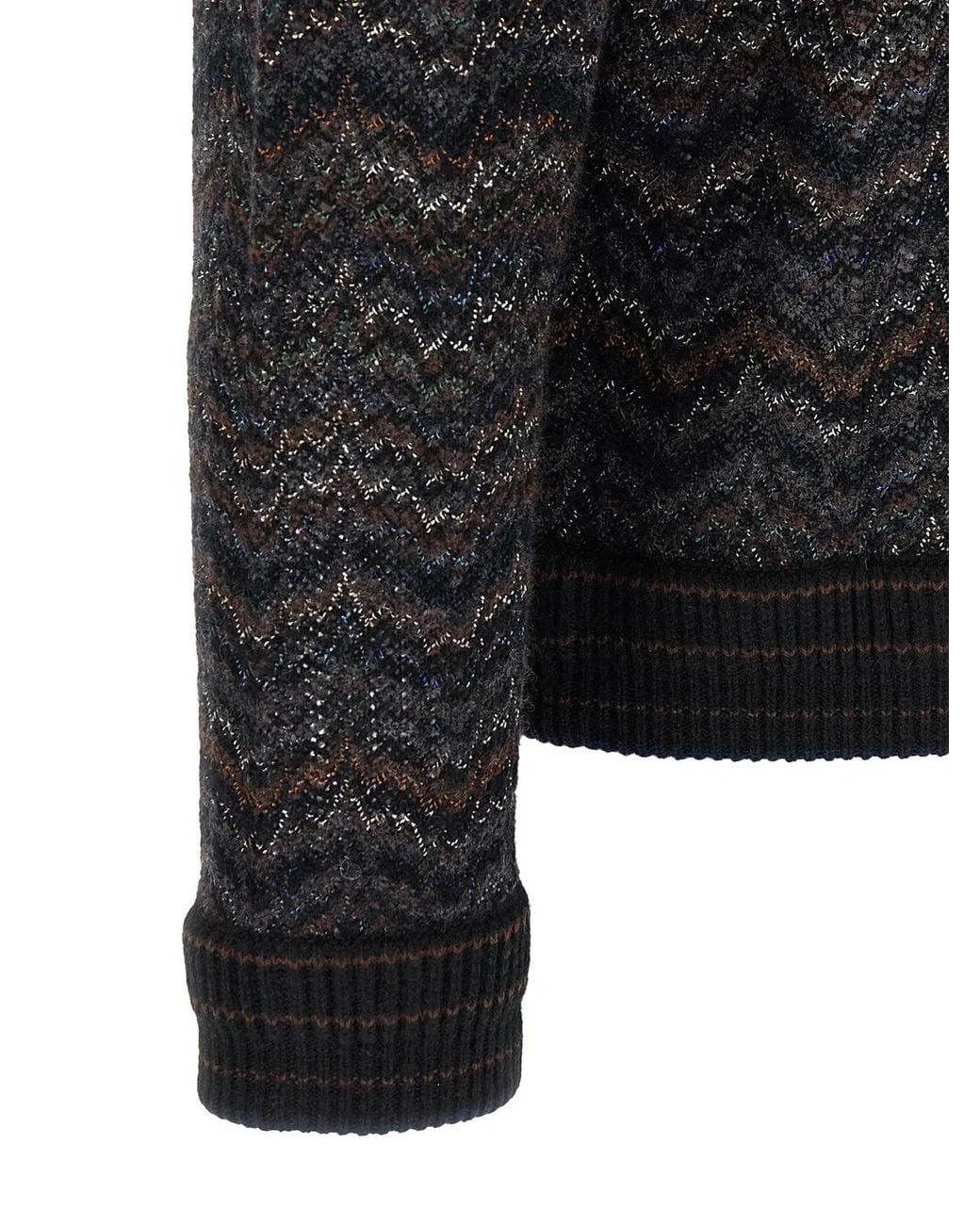 Missoni Black Knitted Polo Shirt for men