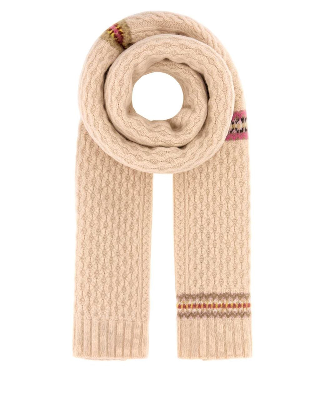 Stella McCartney Natural Lightweight Wool Scarf For