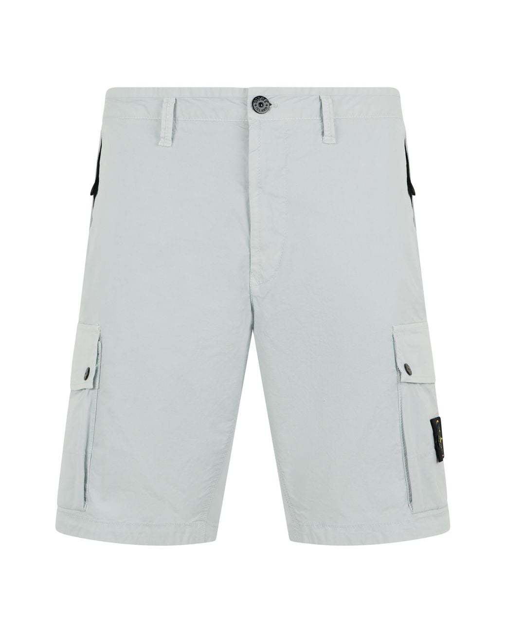 Stone Island Gray Cotton Cargo Bermuda for men
