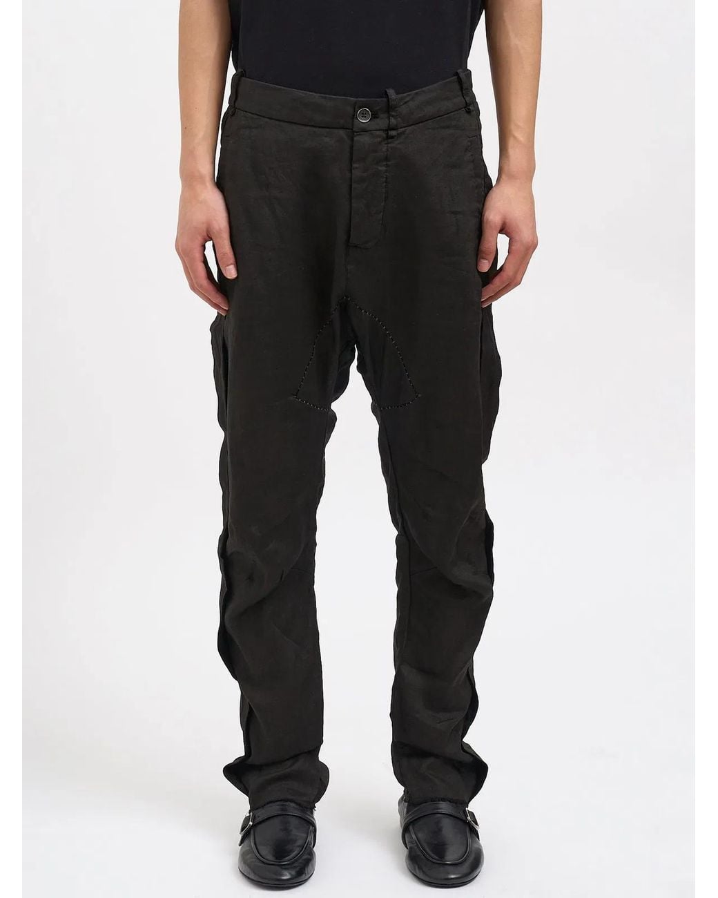 Masnada Black Baggy Copper Pants for men