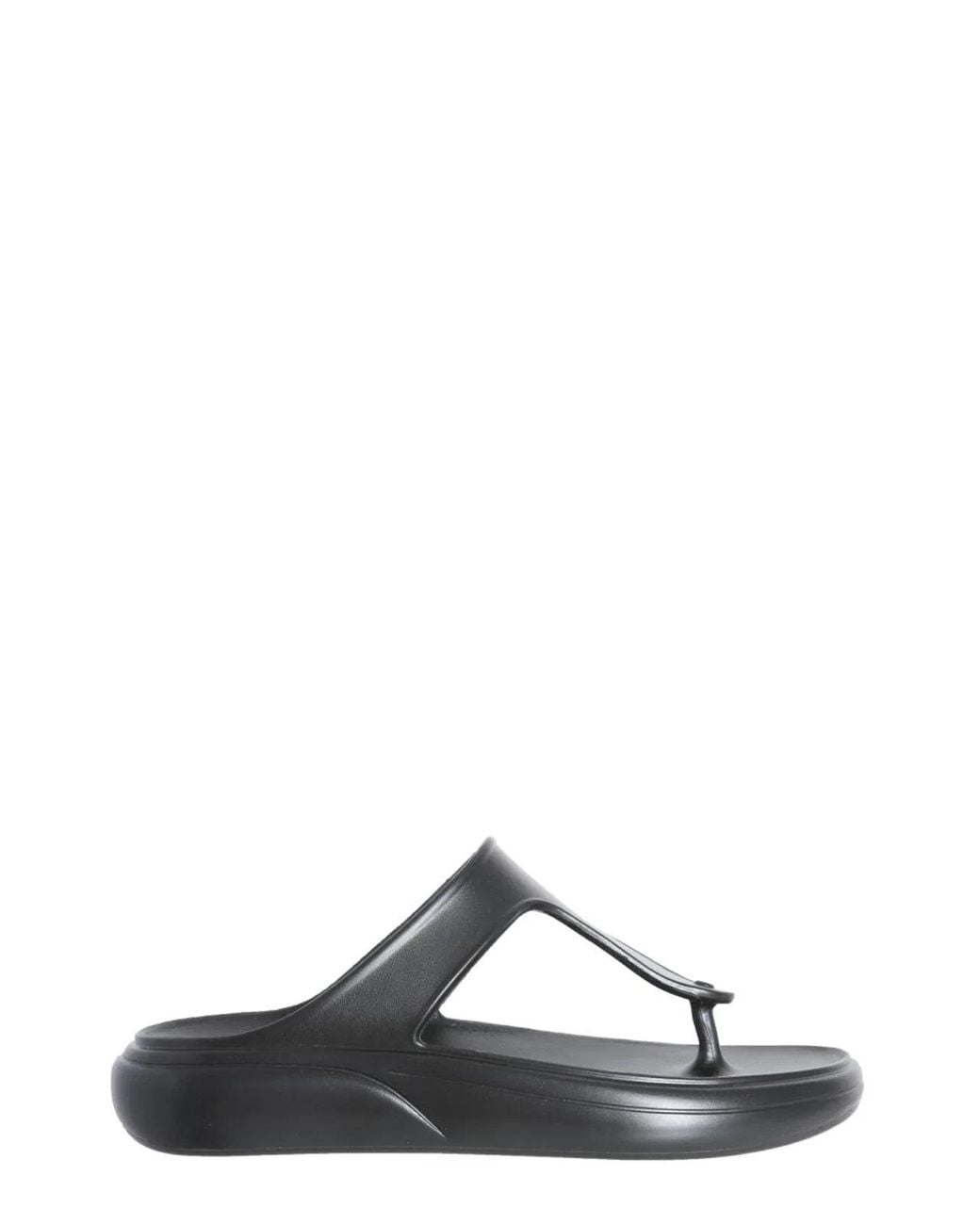 Stuart Weitzman Black Stuflex Tstrap Slide Sandal