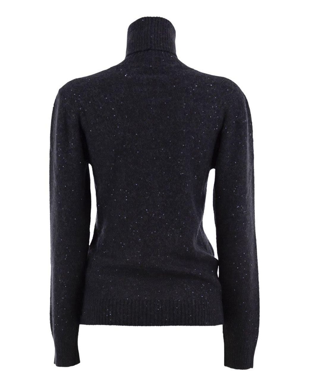 Fabiana Filippi Black Fine Knit Turtleneck