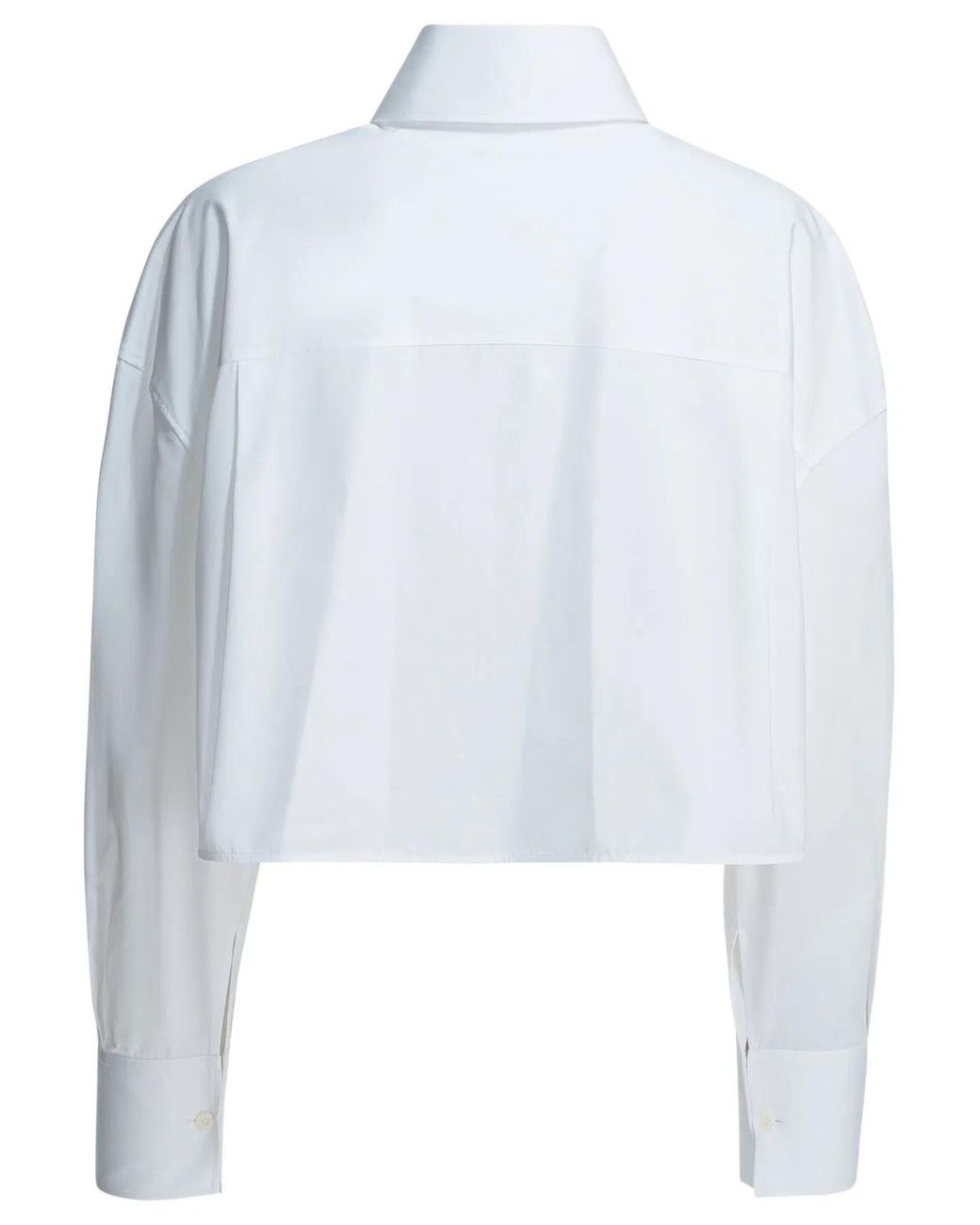 Givenchy White Backless Cotton Shirt