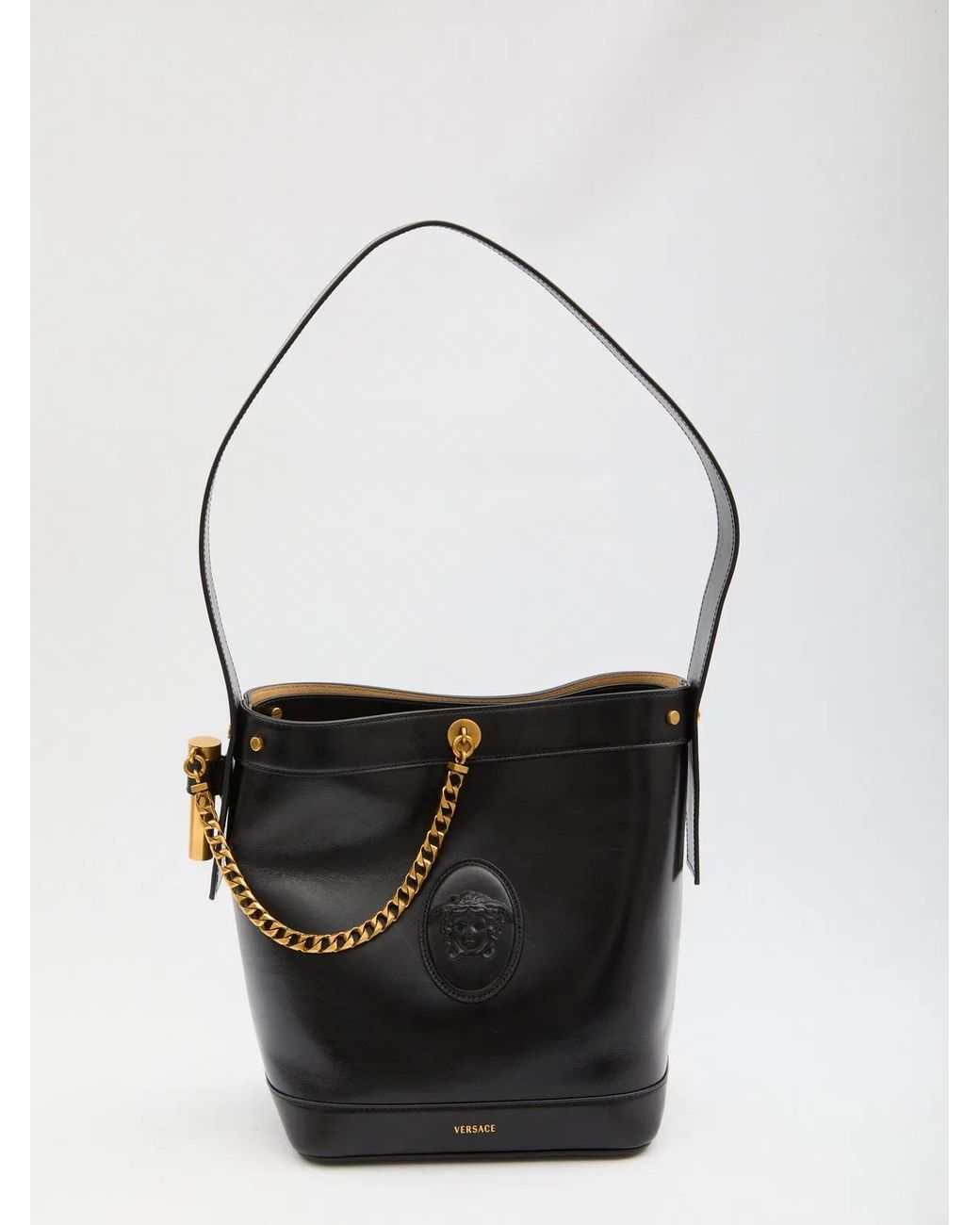Versace White Medusa Bucket Bag