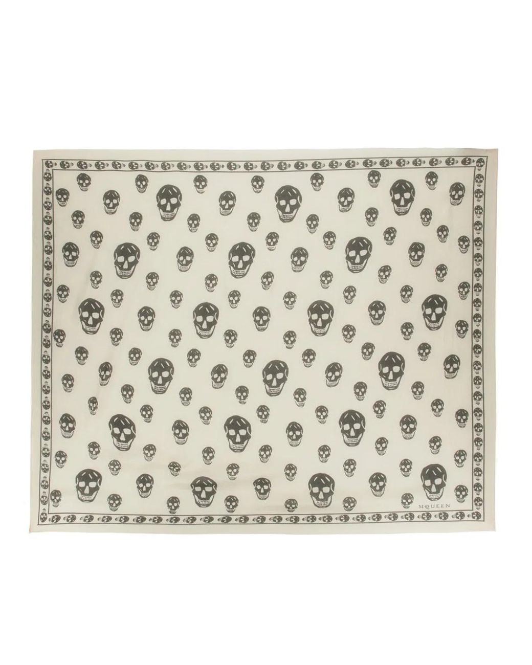 McQueen Metallic Foulard "Skull" for men