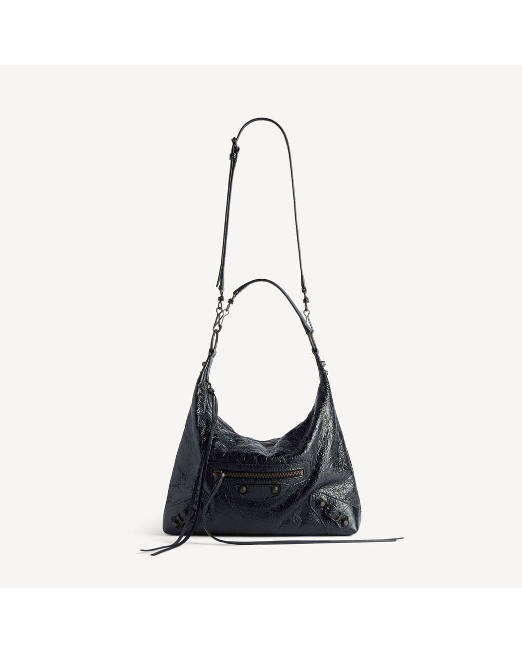 Balenciaga Black Small Le City Hobo Shoulder Bag