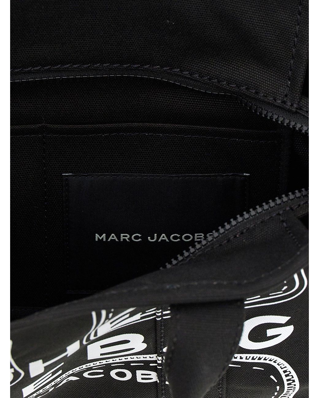 Marc Jacobs Black The Tote Bag Cargo Canvas Tote Bag