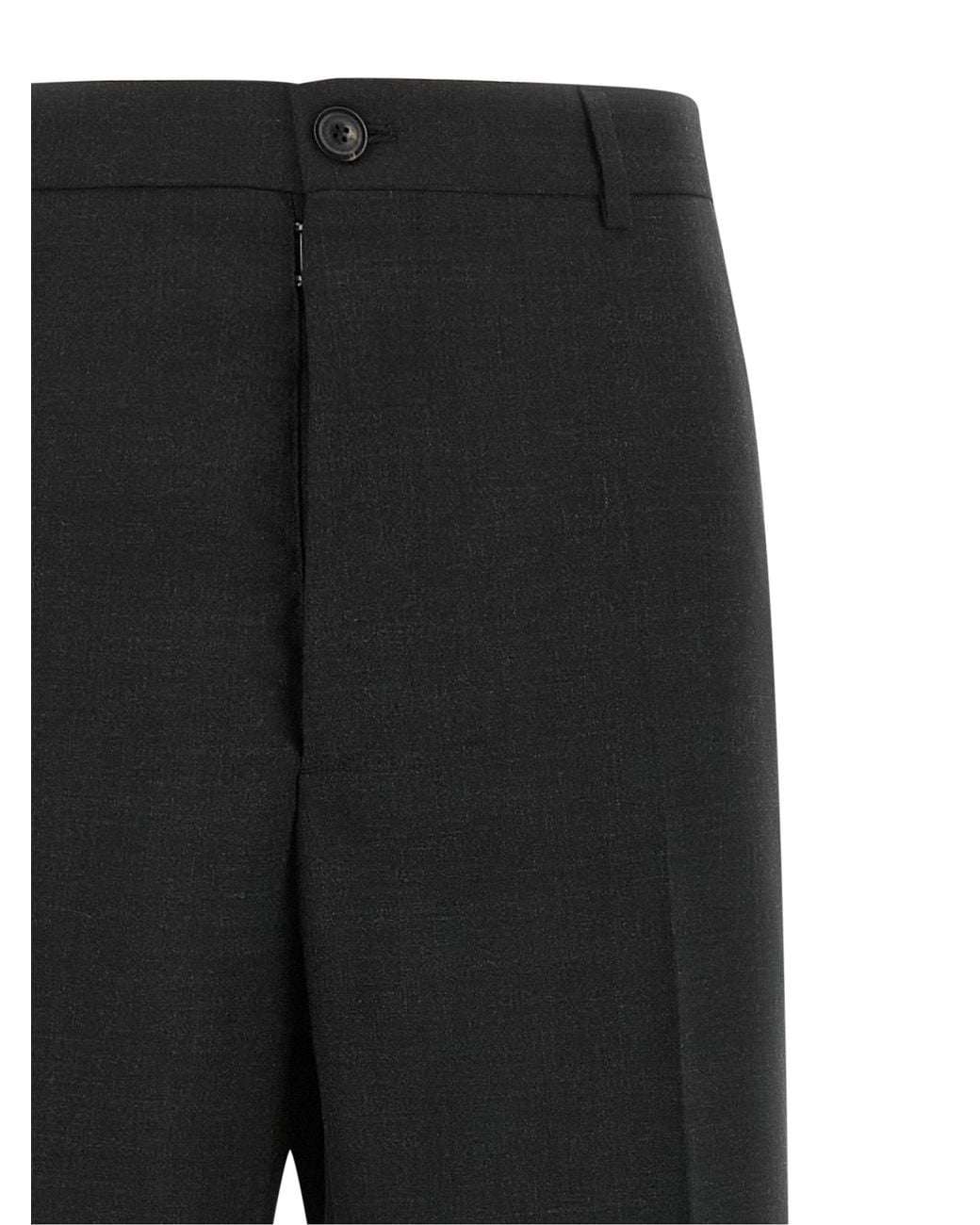 Maison Margiela Black 'Four Stitches' Wool Pants