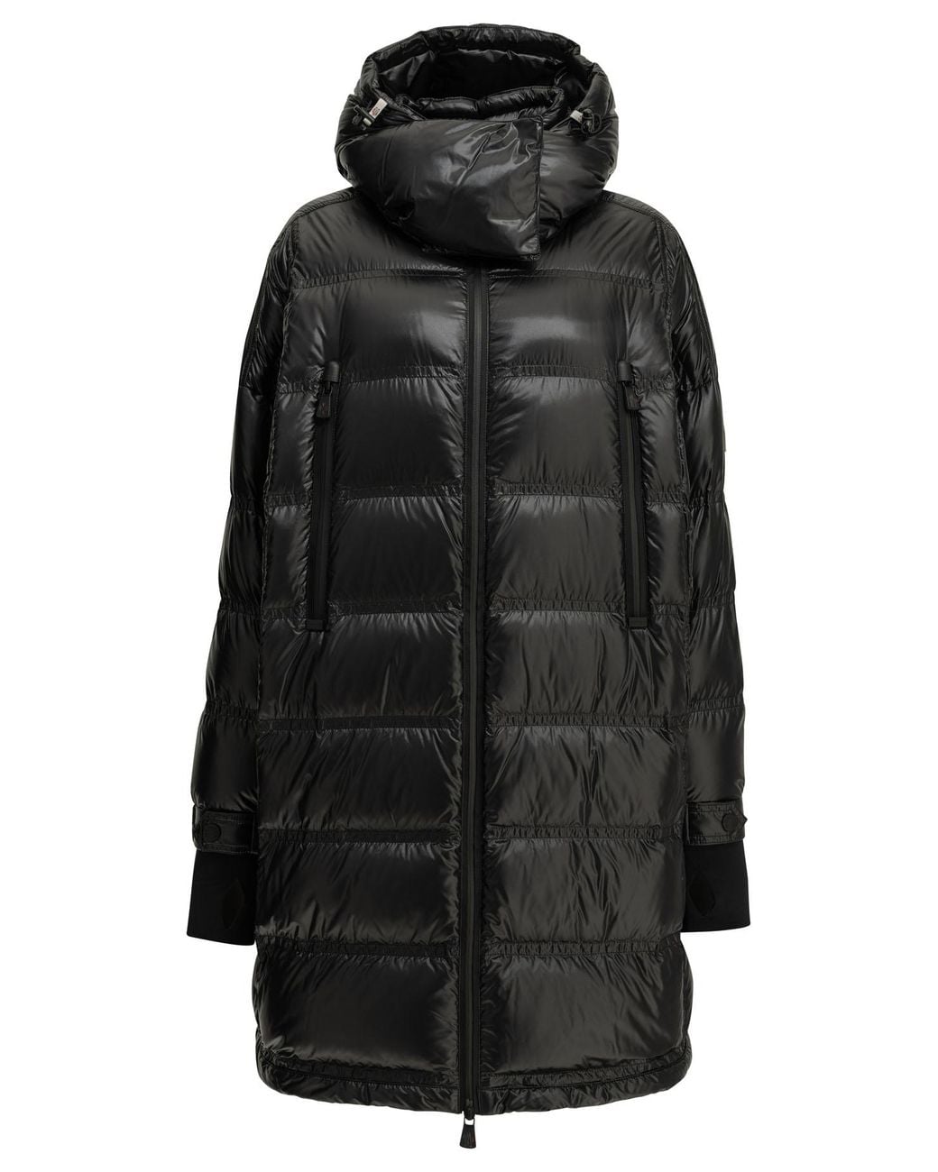Moncler Black "Rochelairs" Long Down Jacket