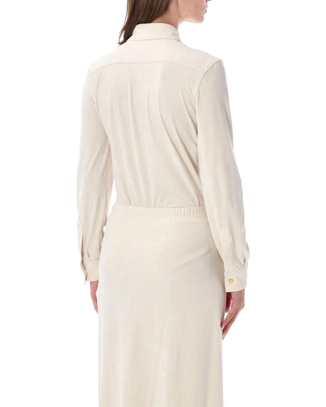 Alberta Ferretti White Alberta Ferretti Draped Bodysuit