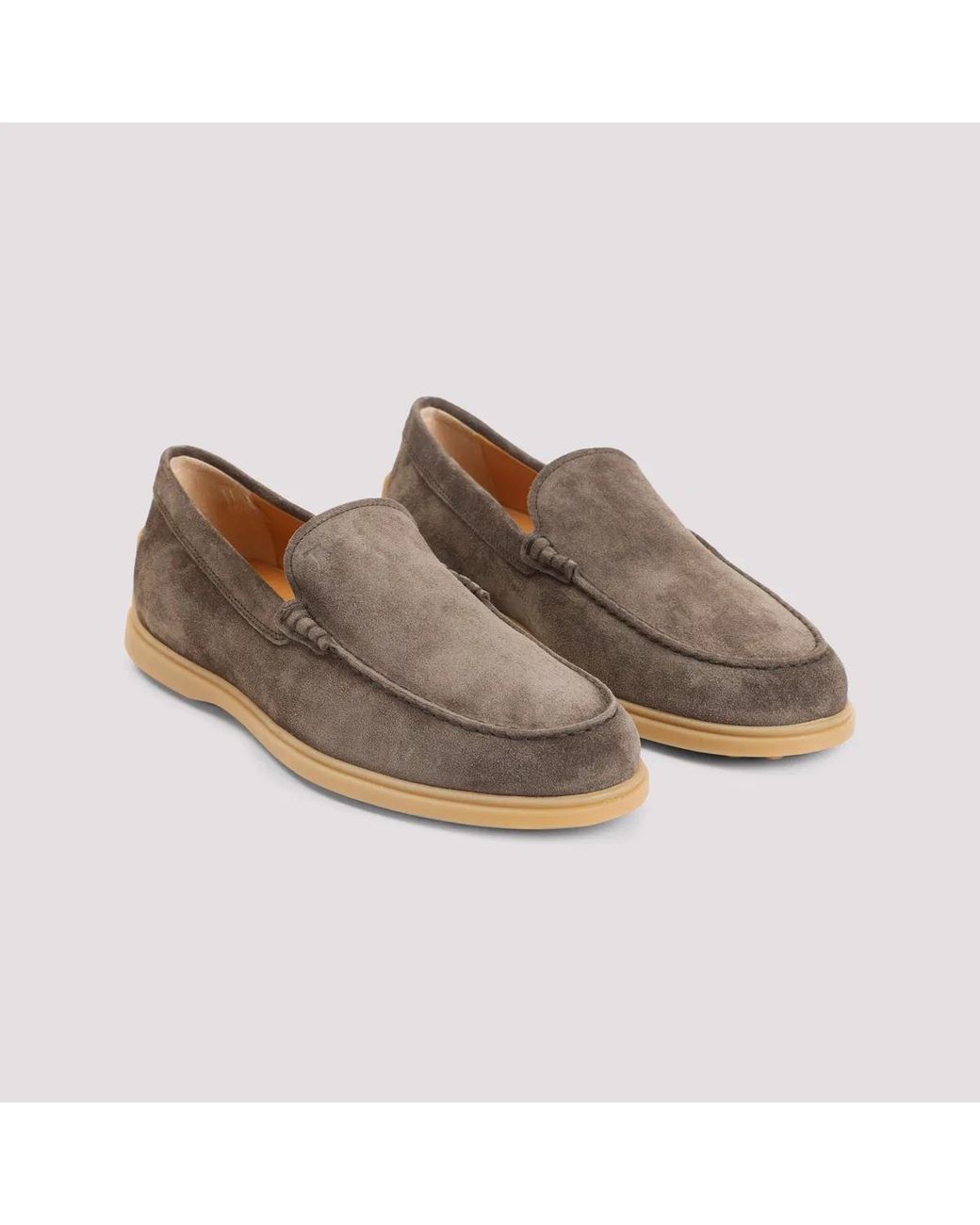 Tod's Brown Suede Leather Loafers for men