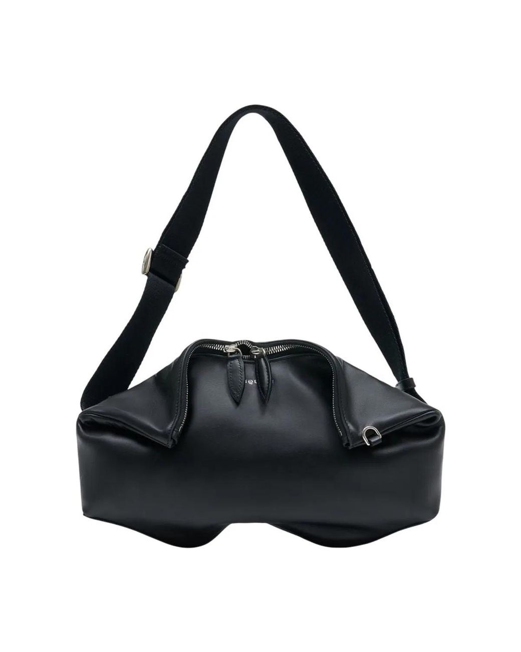 McQueen Black Manta Messenger Clutch for men