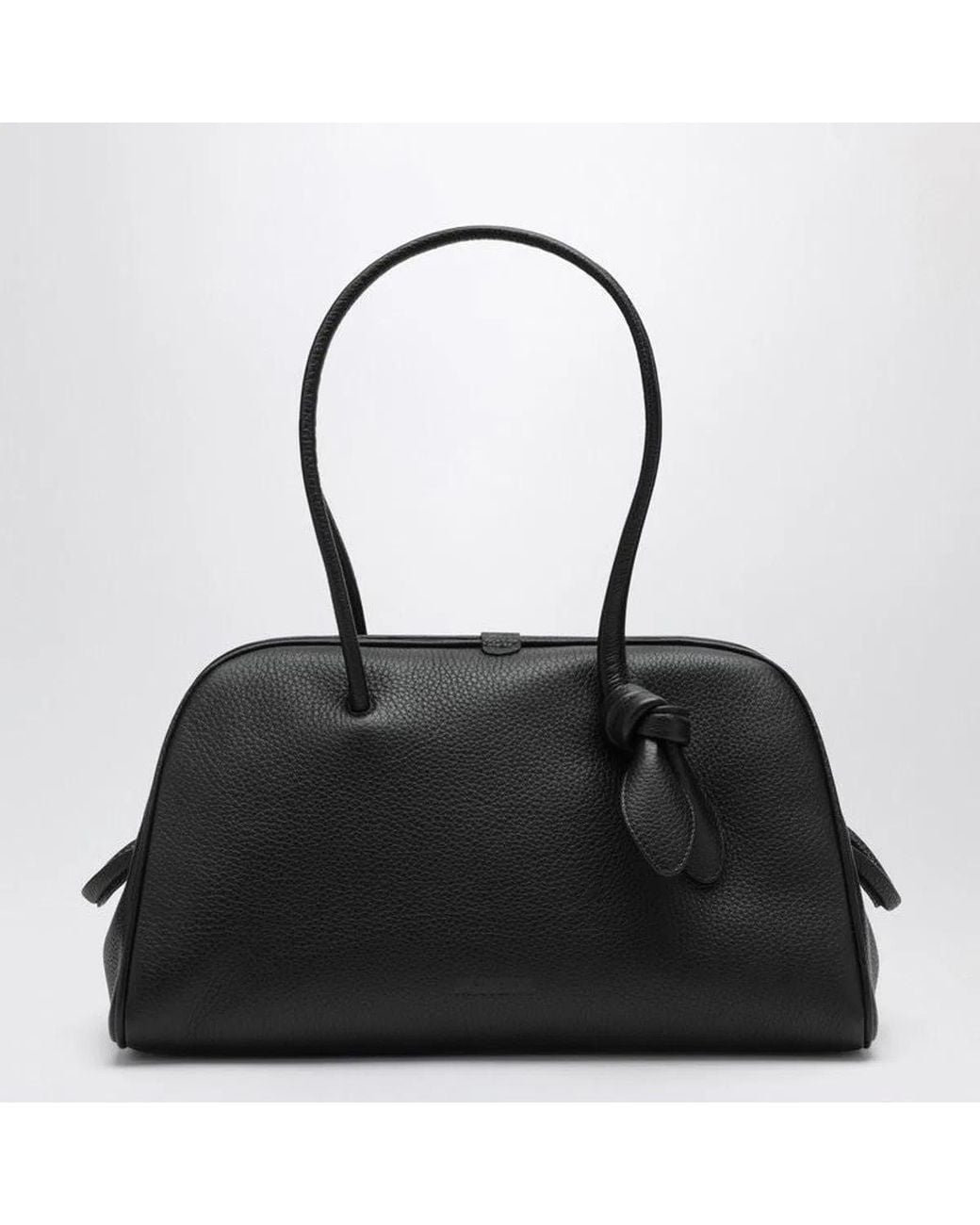 Jacquemus Black Bowling Bag Leather Tourism