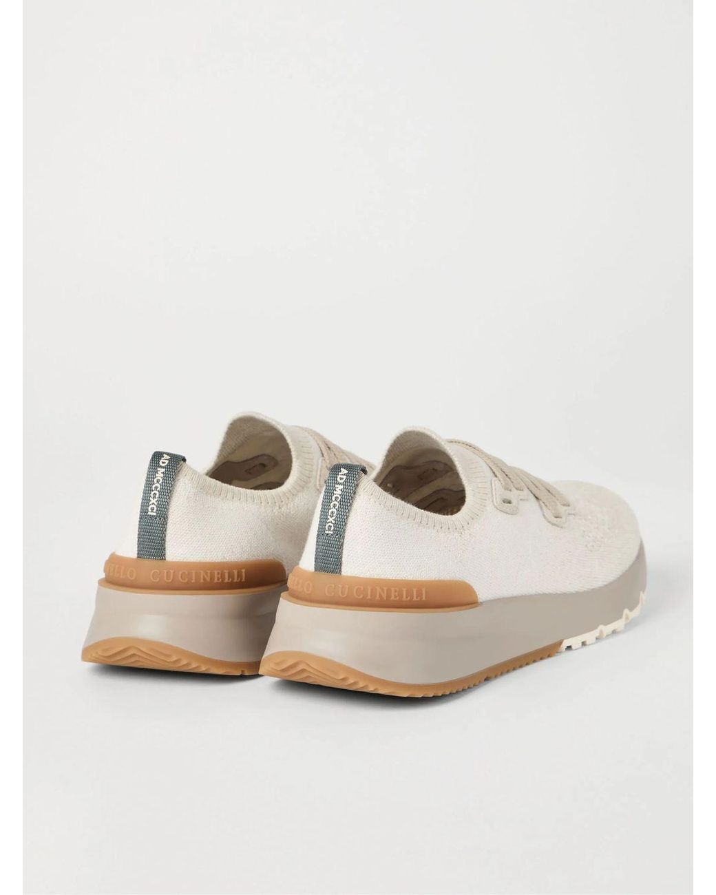Brunello Cucinelli Natural Cotton Sneakers for men