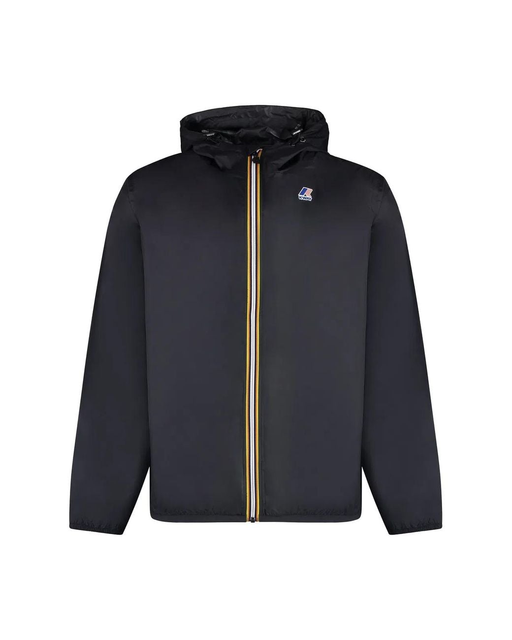 K-Way Blue Claude Hooded Nylon Jacket for men