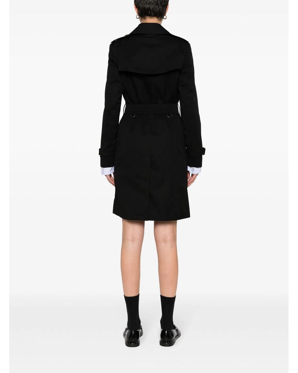 Burberry Black Cotton Trench Coat