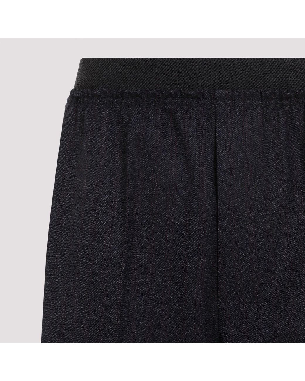Bottega Veneta Blue Elegant Striped Wool Trousers