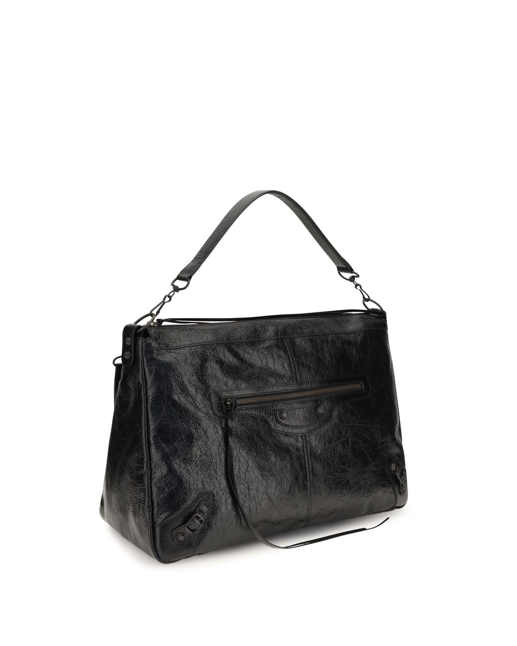Balenciaga Black Le City Moto Large Shoulder Bag for men