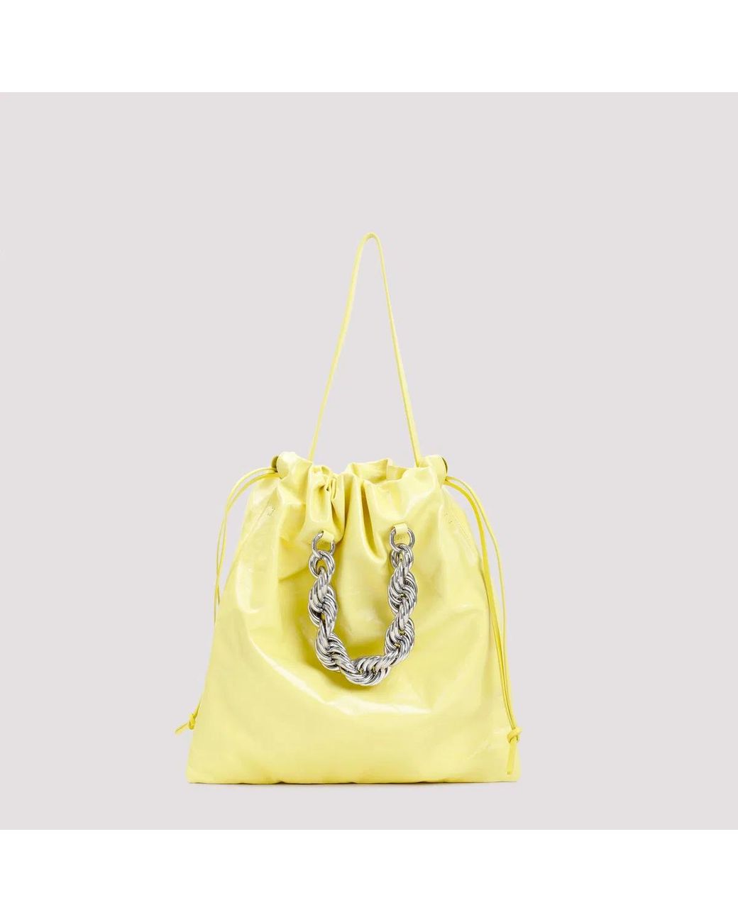 Jil Sander Yellow Leather Bucket Bag