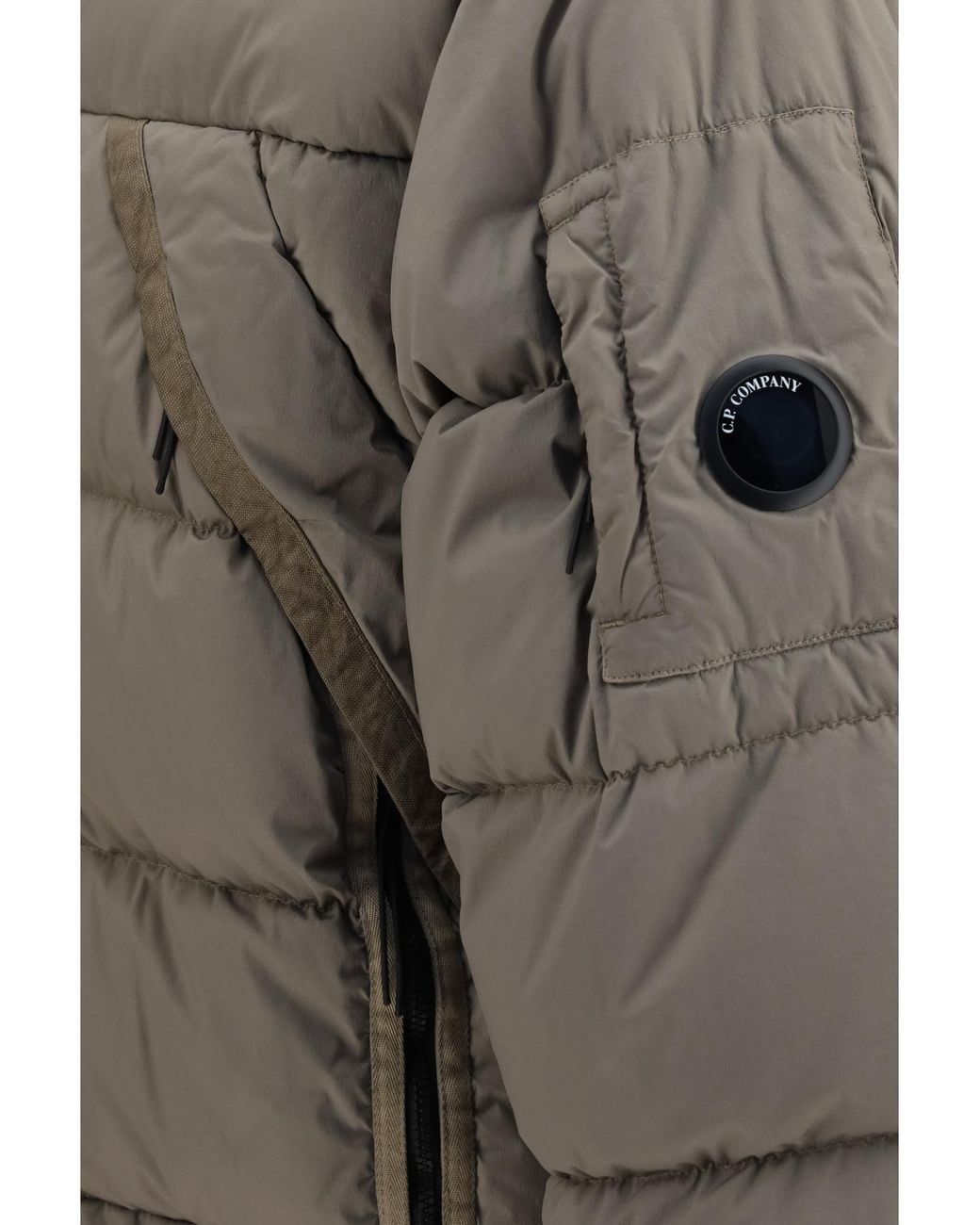 C P Company Gray C.P.Company Nycra-R Puffer Jacket for men