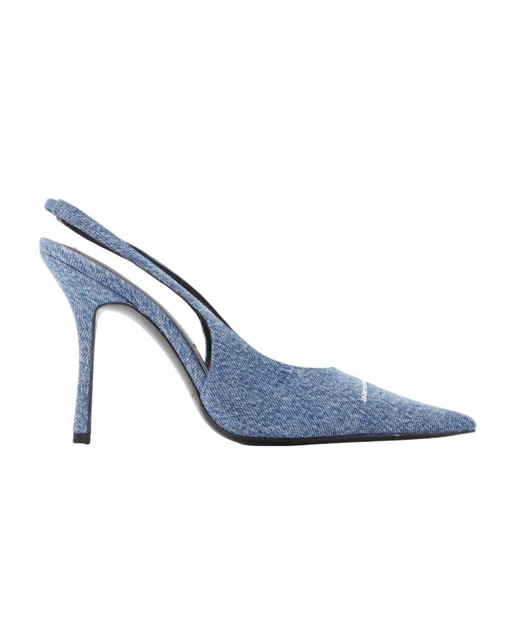Alexander Wang Blue Buffy 105Mm Sling Back Pumps