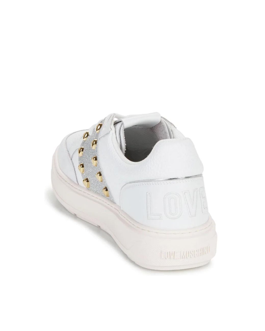 Moschino Couture White Bold 40 Studded Sneakers