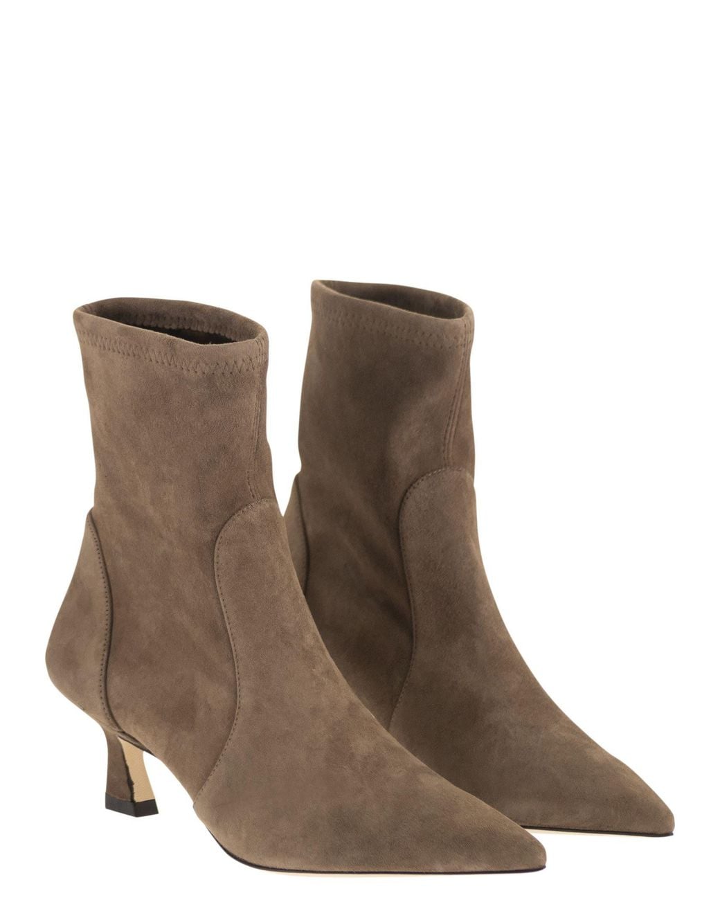 Stuart Weitzman Brown Vinnie Bootie 50 Suede Ankle Boots With 5 Cm Heel