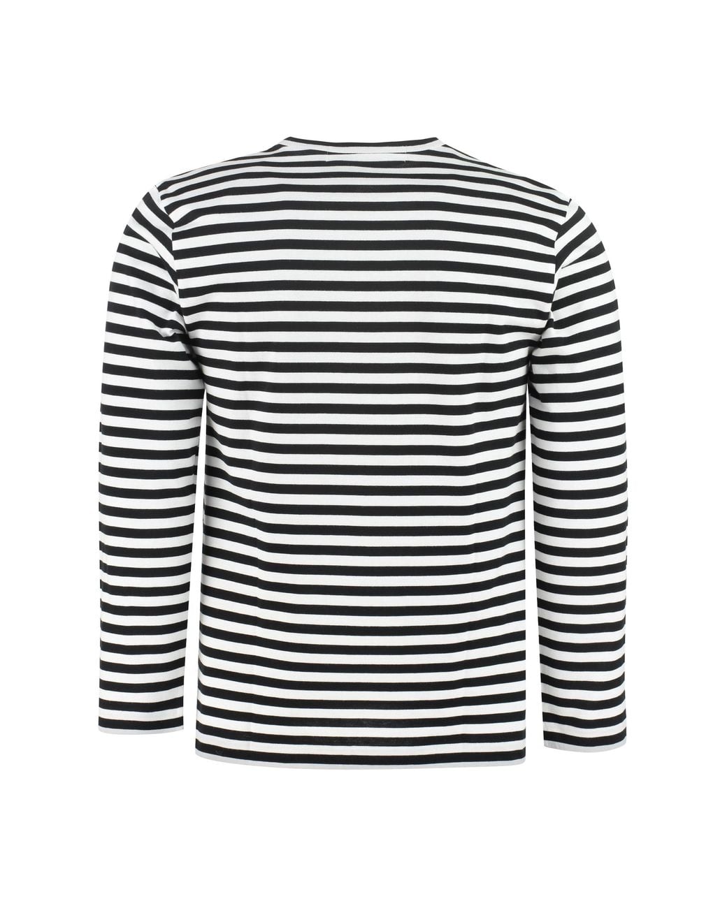 COMME DES GARÇONS PLAY Black Striped Heart Long-Sleeved T-Shirt for men