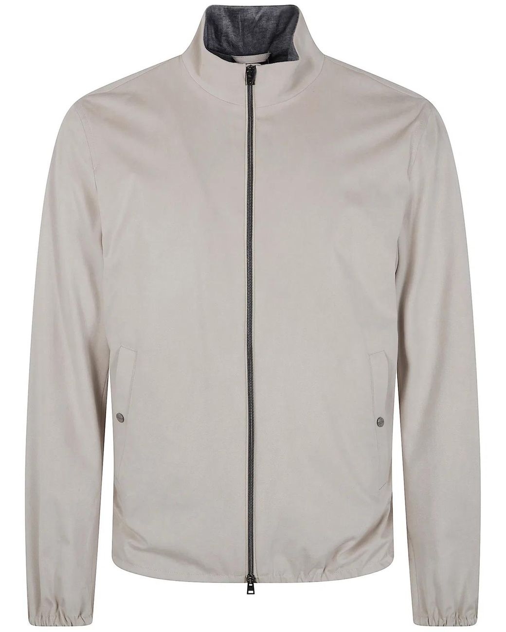 Herno Gray Bomber Jacket for men