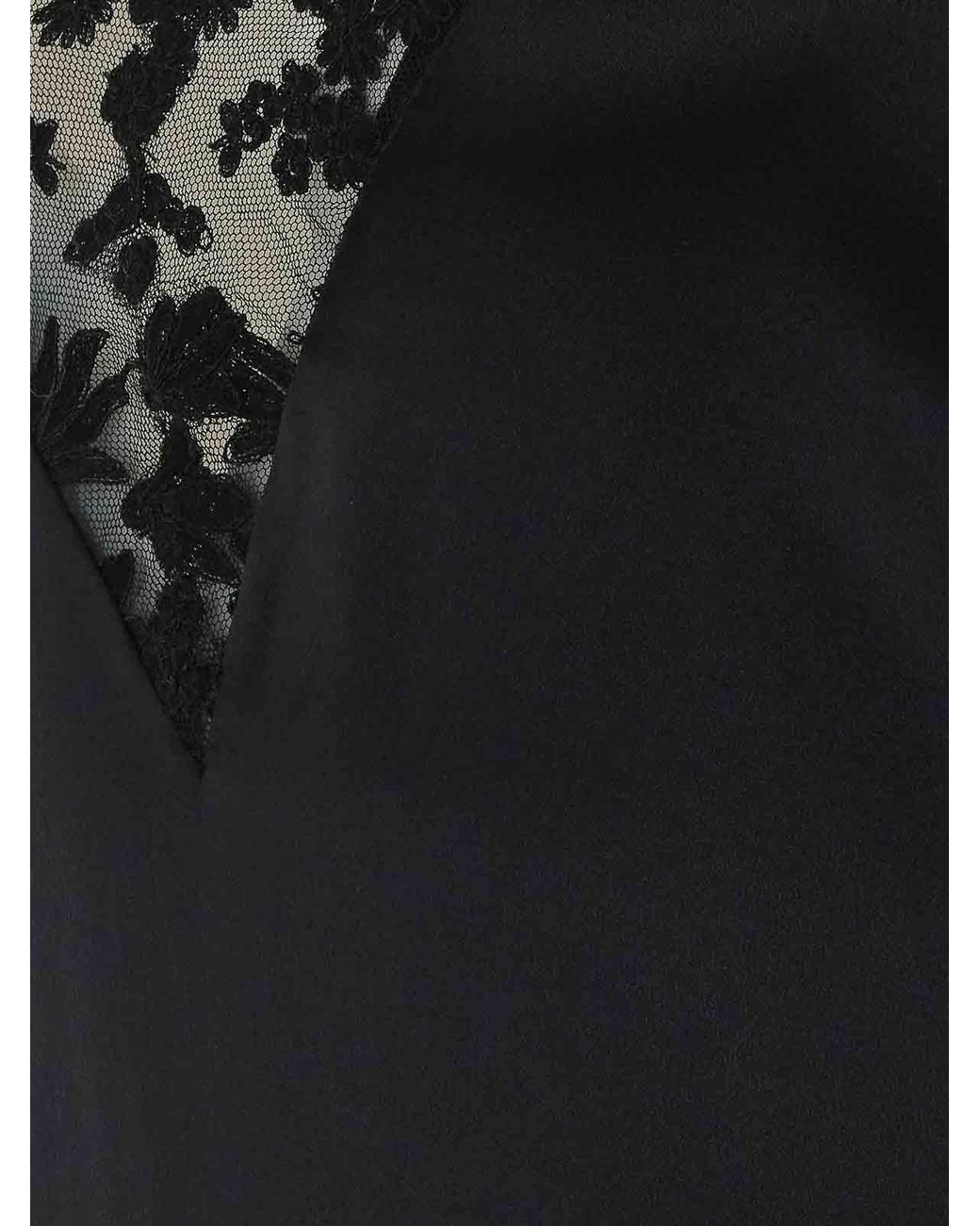 Fendi Black Silk And Lace Dress