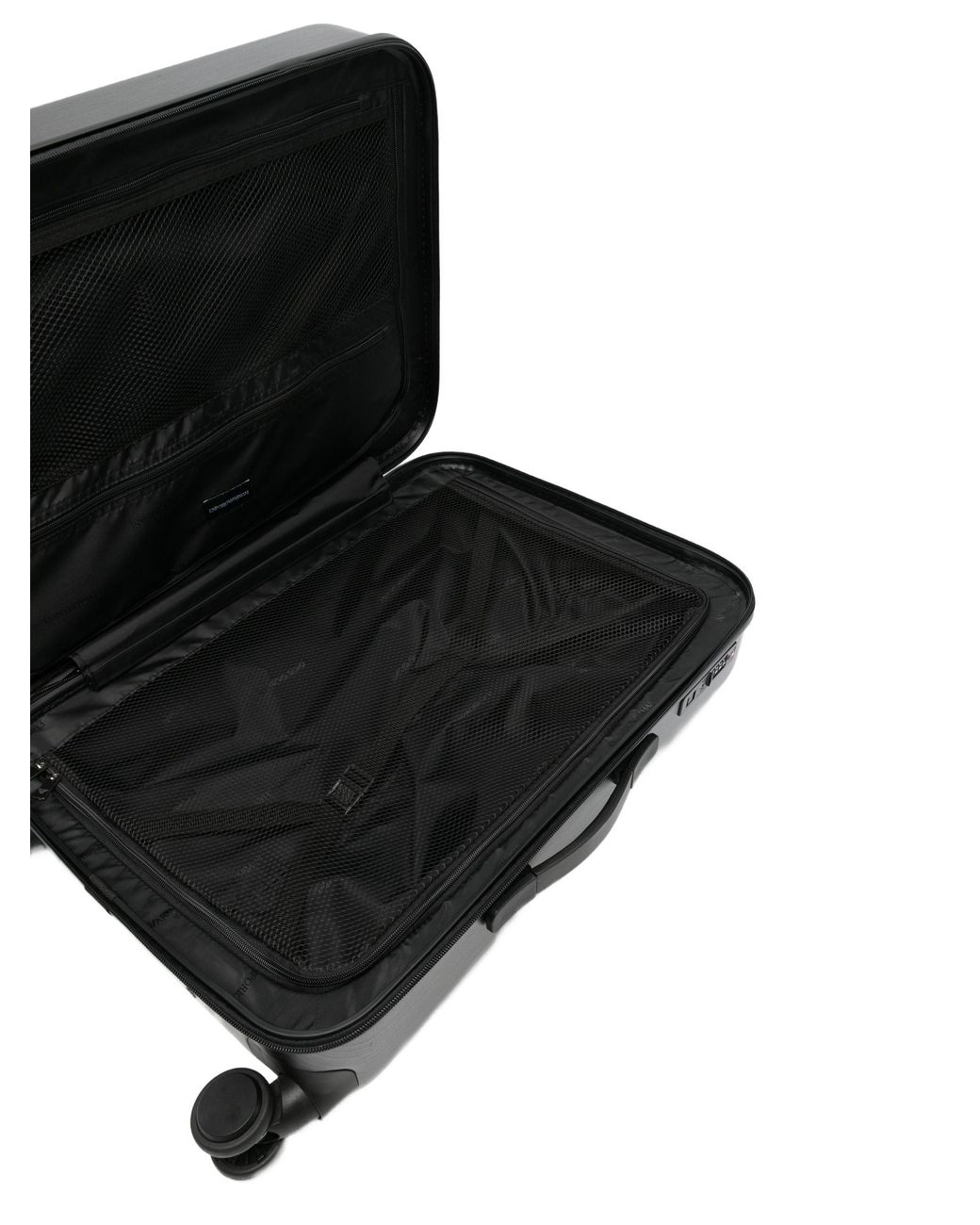Emporio Armani Black Gunmetal Abs Trolley for men