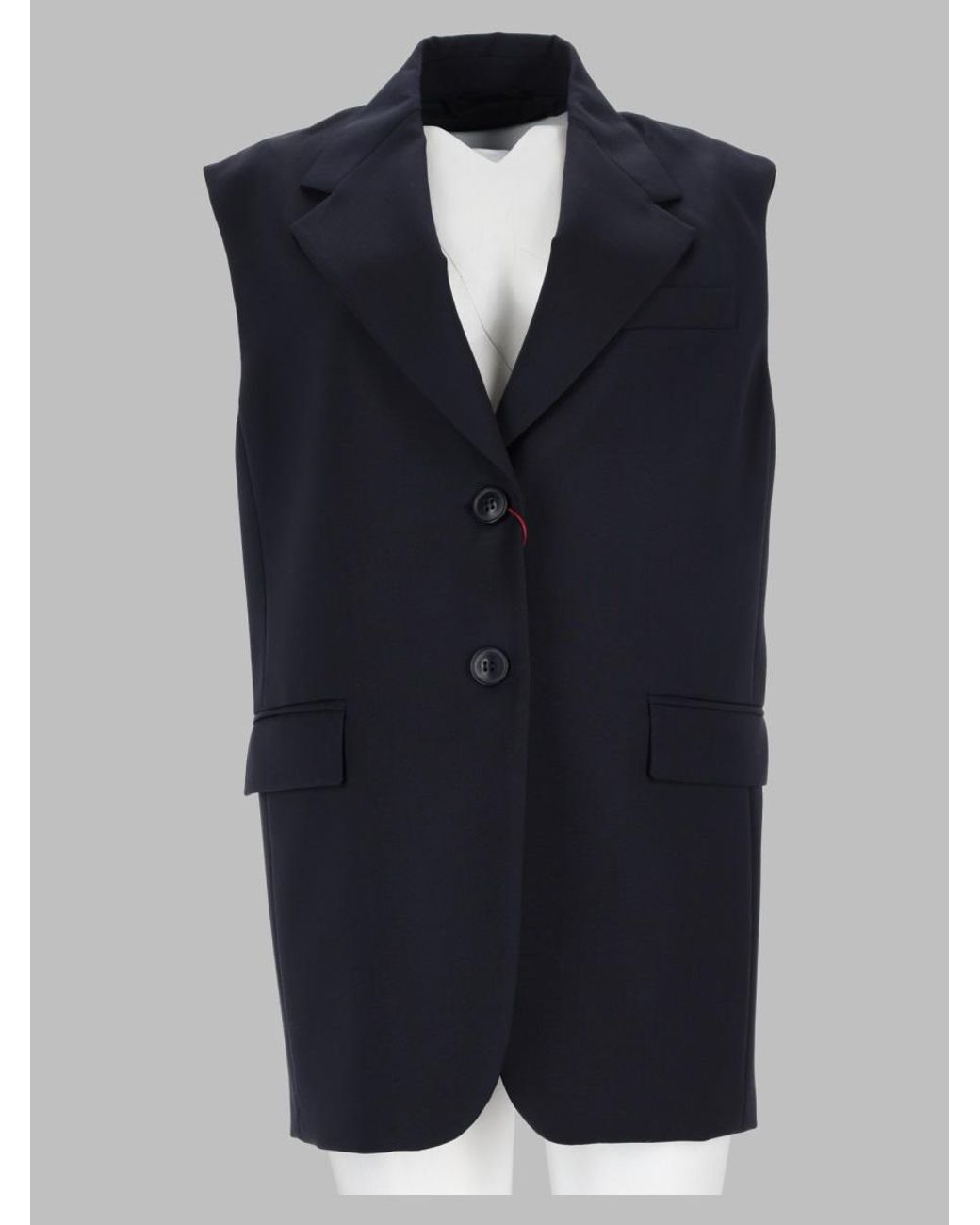 Max Mara Blue Giacca Smanicata
