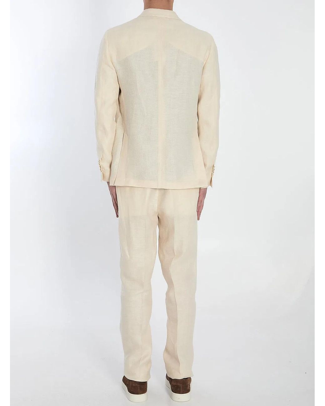Lardini Natural Two-Piece Linen Suit for men