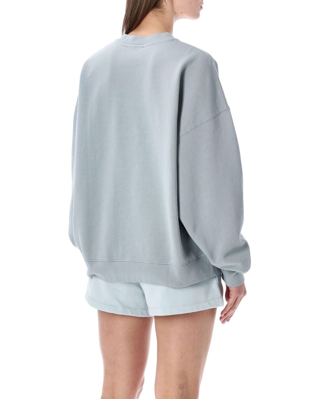 Anine Bing Blue Miles Oversized Letterman Sweatshirt