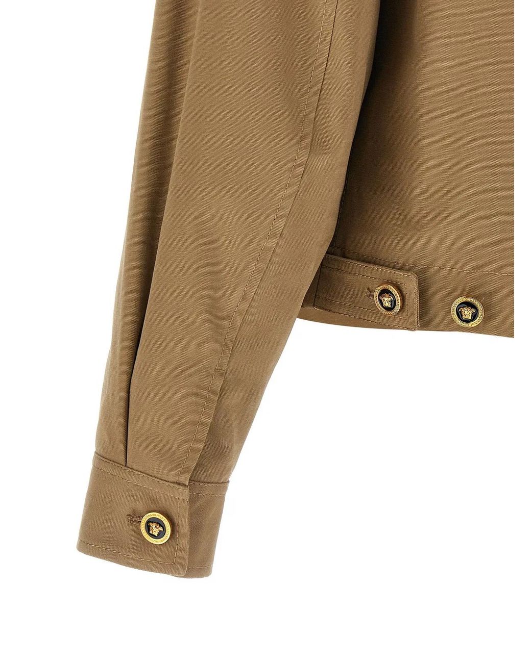 Versace Brown Cotton Jacket for men