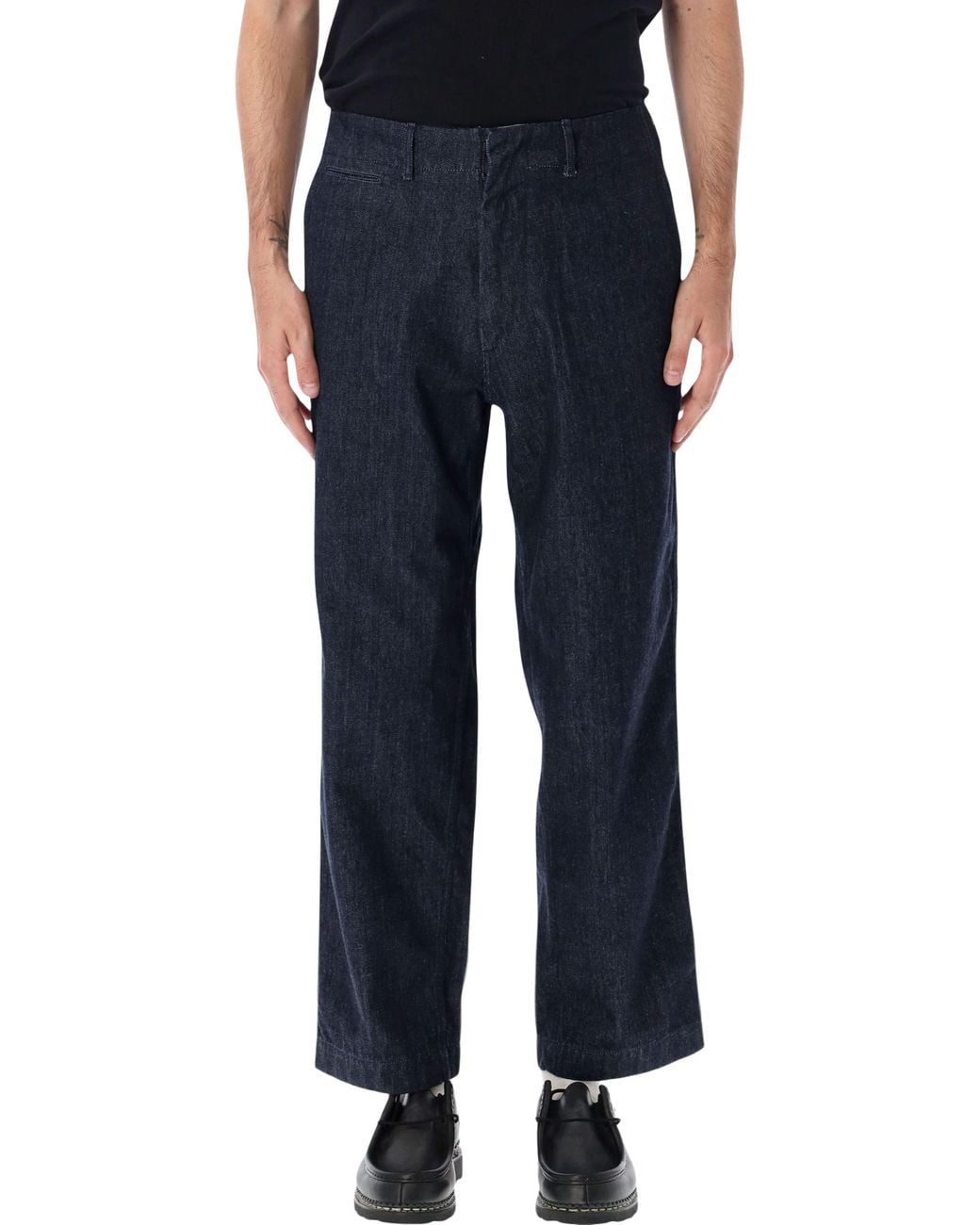 Nanamica Black Wide Denim Pant for men