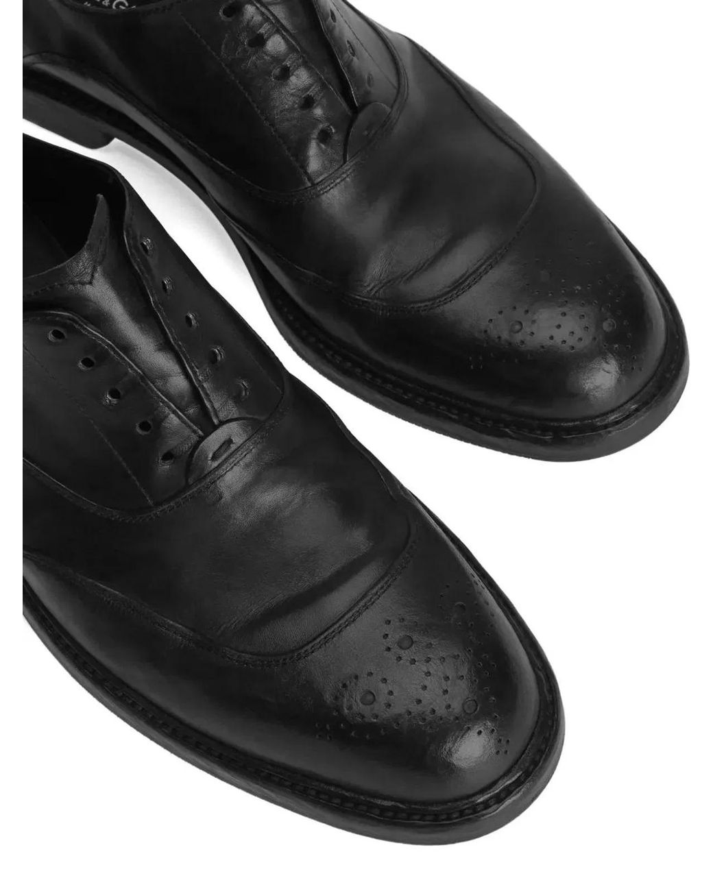 Dolce & Gabbana Black Dolce & Gabbana Leather Flat Shoes for men