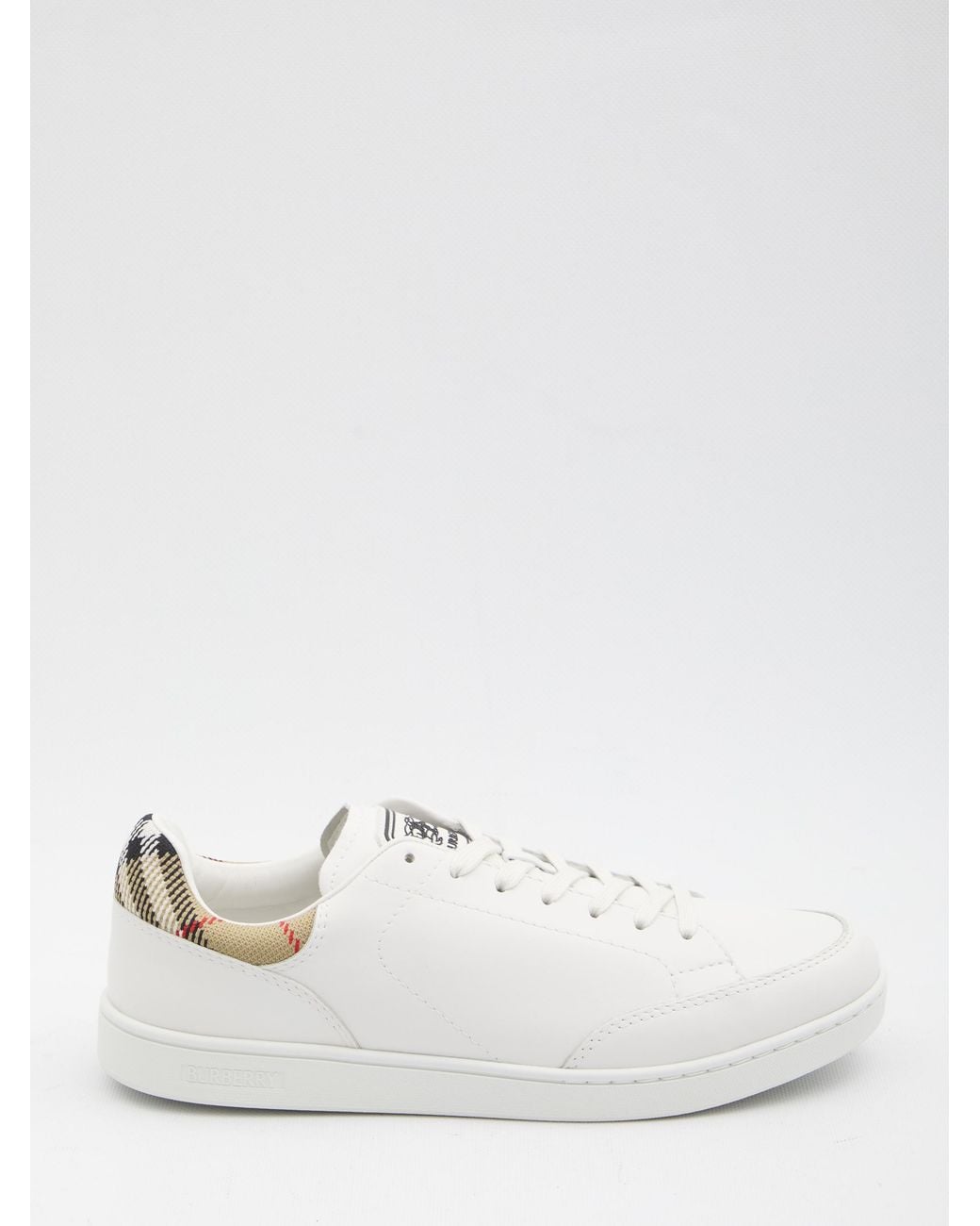 Burberry White Low-Top Sneakers for men