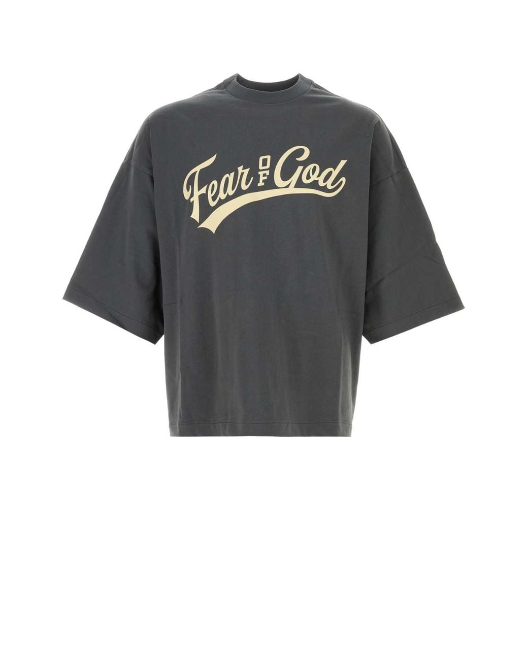 Fear Of God Black Dark Oversize Cotton T-Shirt for men