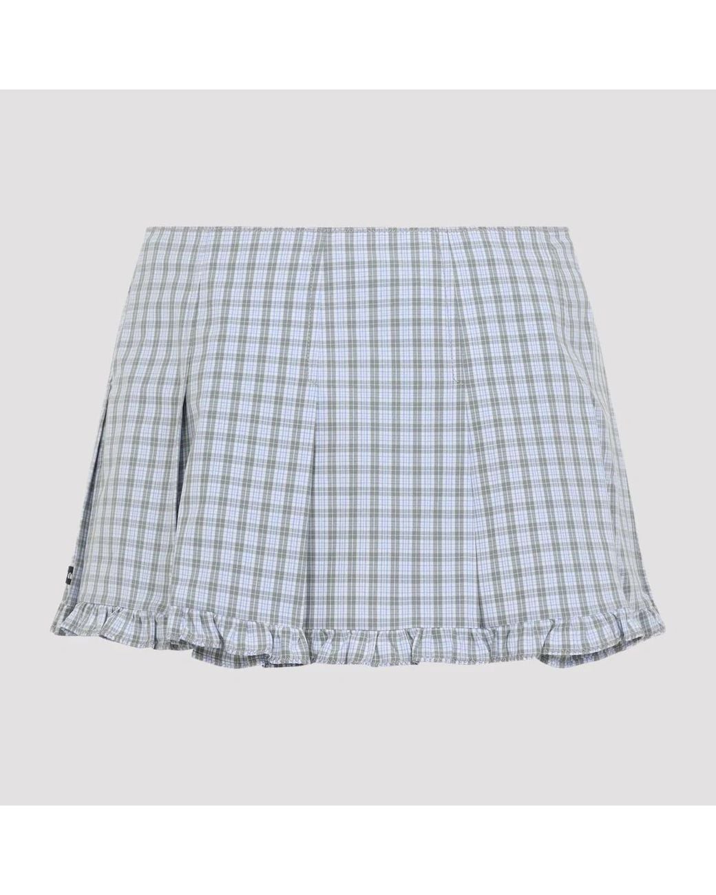 Miu Miu Blue Mini Skirt