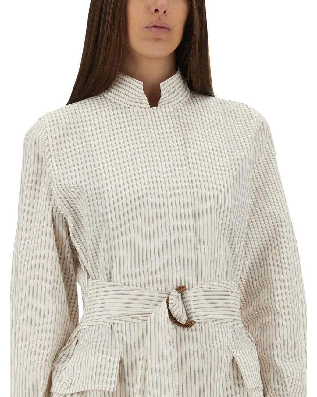 Fendi Natural Cotton And Silk Blouson