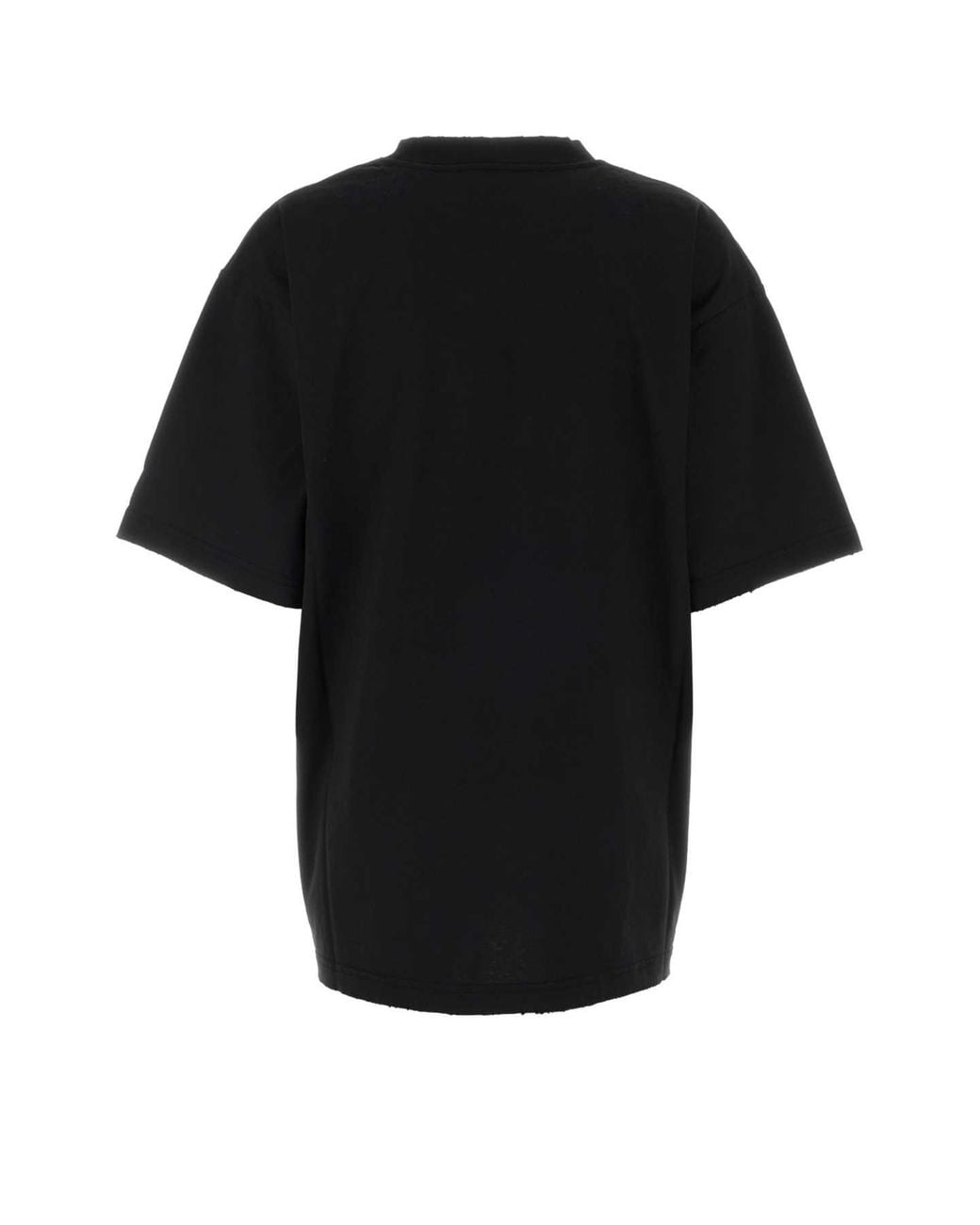 Balenciaga Black Printed Cotton T-Shirt
