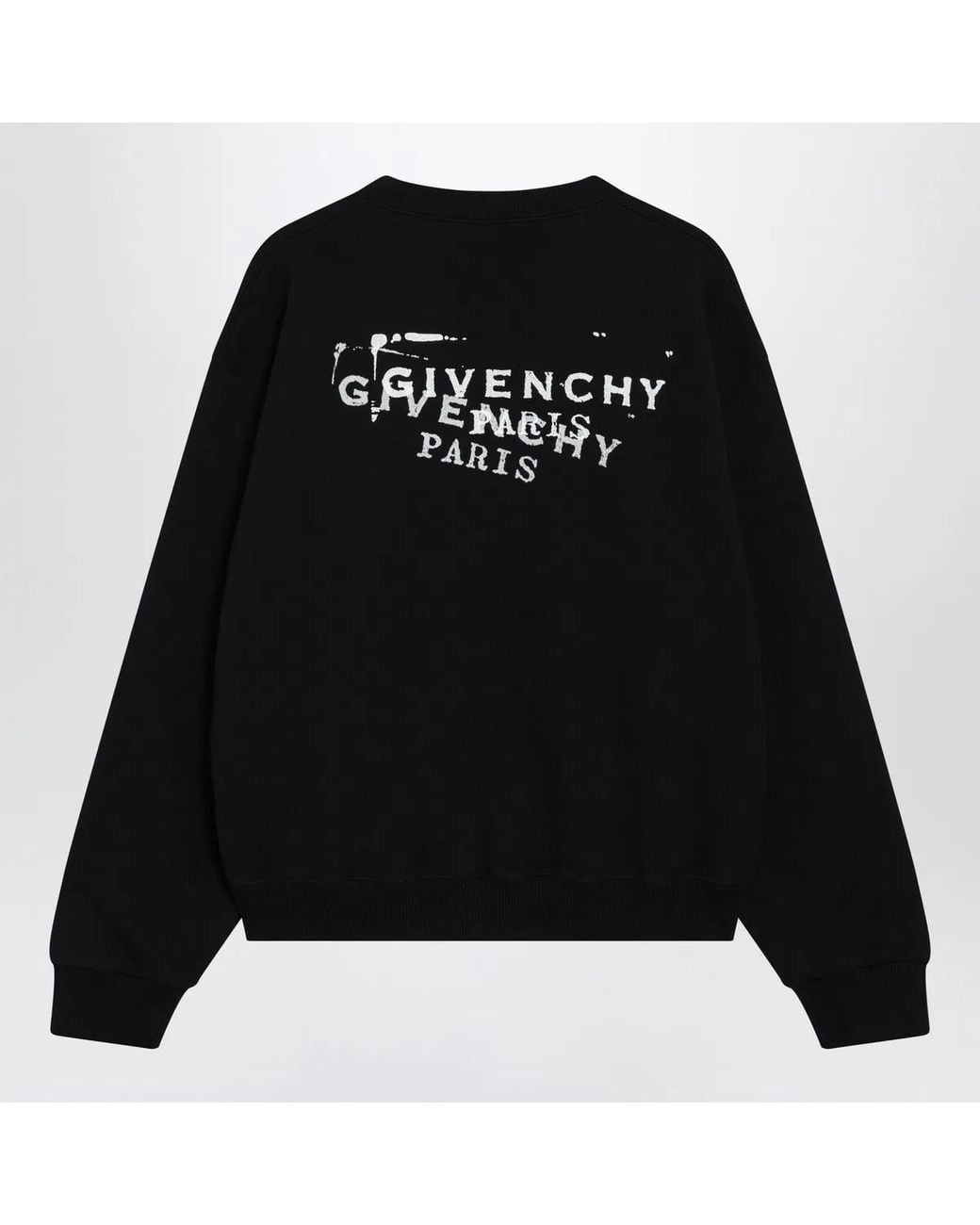 Givenchy Black Brushed Cotton Sweatshirt With Logo