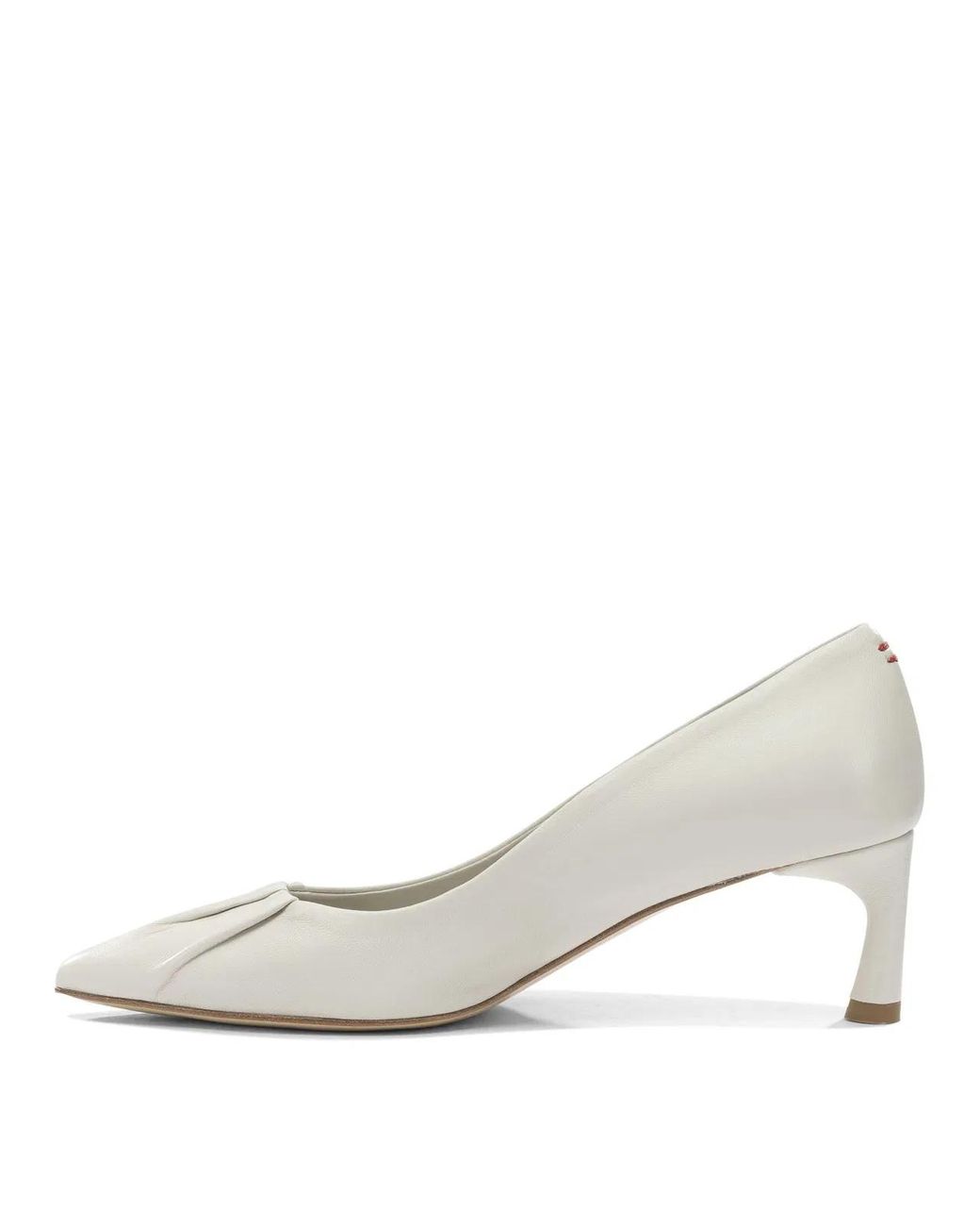 Halmanera White Leather Heeled Shoes