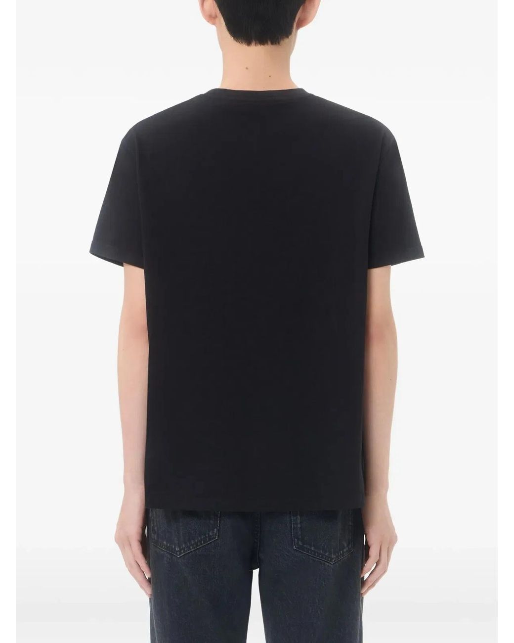Valentino Garavani Black T-Shirt With Vlogo Embroidery for men