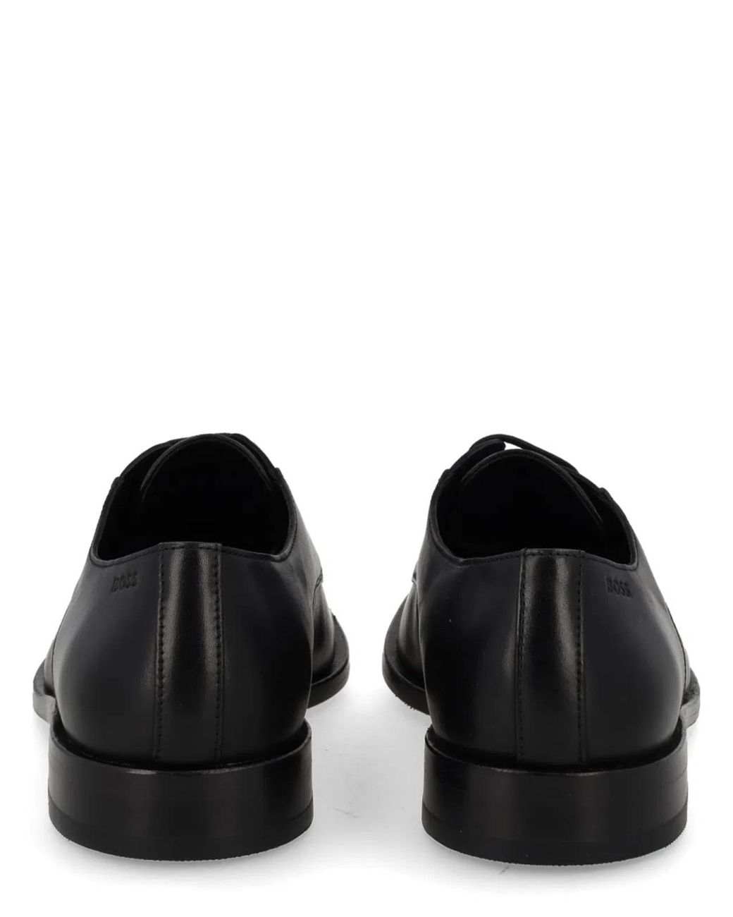 Boss Black Leather Loafers for men