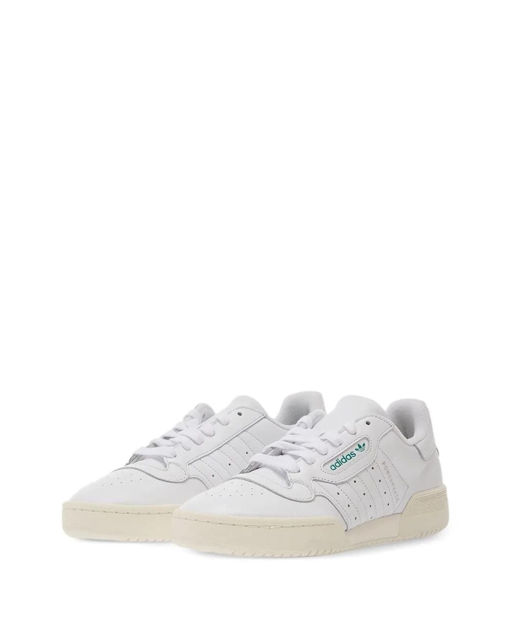 Adidas White Synthetic Powerphase Sneakers for men